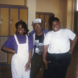 Anita Shontel Morgan (Woodley) , Grandpa, and Mawi Williams, 1994